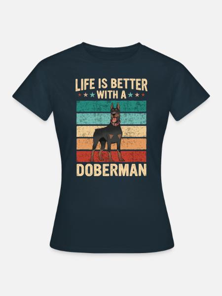 Dobermann Pinscher Hund - Frauen T-Shirt - Navy