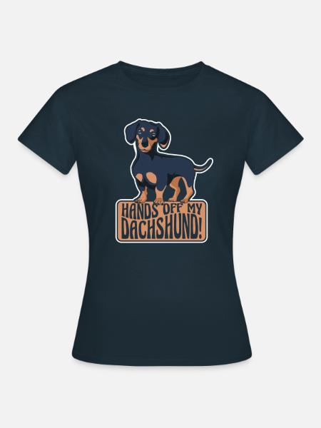 Dackel Hund - Frauen T-Shirt - Navy