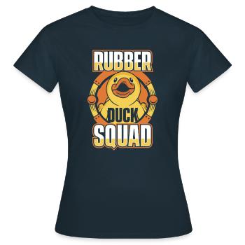 Canards en caoutchouc Salle de bain Canard jaune - T-shirt Femme - marine - Devant - AI Model Female 172 dark (172cm)