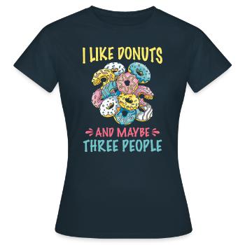 Donut Donuts Candy Bagel - T-shirt Femme - marine - Devant - AI Model Female 172 dark (172cm)
