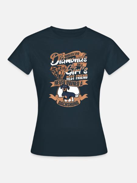 Dackel Hund - Frauen T-Shirt - Navy