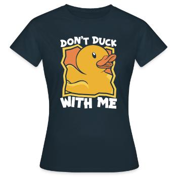 Canards en caoutchouc Salle de bain Canard jaune - T-shirt Femme - marine - Devant - AI Model Female 172 dark (172cm)