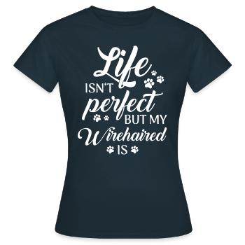 Deutsch Drahthaar Hund - Frauen T-Shirt - Navy - Vorne - AI Model Female 172 dark (172cm)