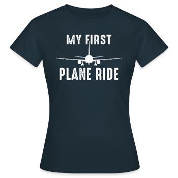 Vol du premier vol de l’avion - T-shirt Femme - marine - Devant - AI Model Female 172 dark (172cm)