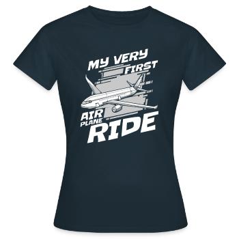 Vol du premier vol de l’avion - T-shirt Femme - marine - Devant - AI Model Female 172 dark (172cm)