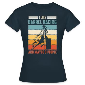 Courses de chevaux Courses de barils De chevaux Barils de chevaux - T-shirt Femme - marine - Devant - AI Model Female 172 dark (172cm)