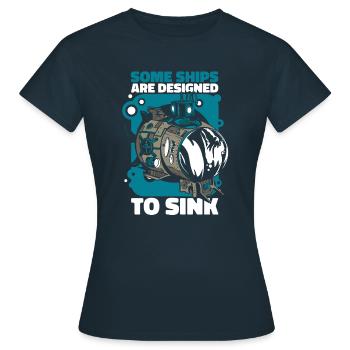 Sous-marin sous-marin Marin marin - T-shirt Femme - marine - Devant - AI Model Female 172 dark (172cm)