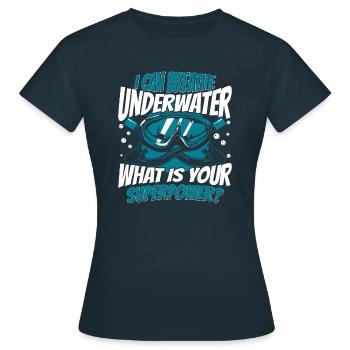 Plongeur plongeur plongeur plongeur océan - T-shirt Femme - marine - Devant - AI Model Female 172 dark (172cm)