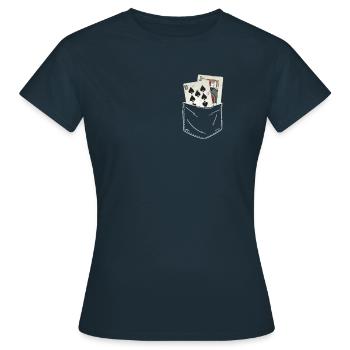 Poker Casino Texas Hold'em Poker Players - Women's T-Shirt - navy - Front - AI Model Female 172 dark (172cm)
