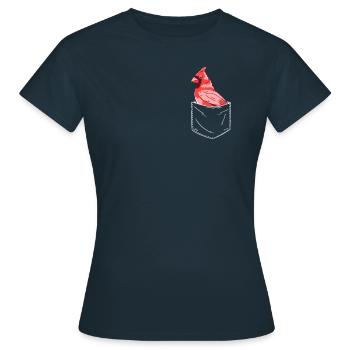 Cardinal Rouge Cardinal Vogel Cardinal Rouge - T-shirt Femme - marine - Devant - AI Model Female 172 dark (172cm)