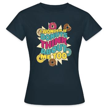 Donut Donuts Candy Bagel - T-shirt Femme - marine - Devant - AI Model Female 172 dark (172cm)