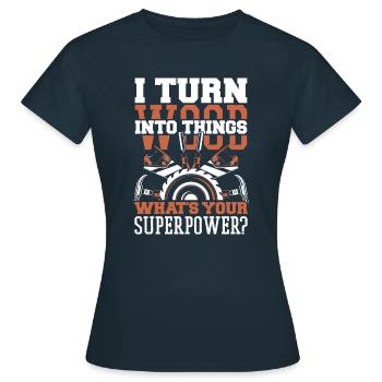 Tischler Holzarbeiter Zimmerei - Frauen T-Shirt - Navy - Vorne - AI Model Female 172 dark (172cm)