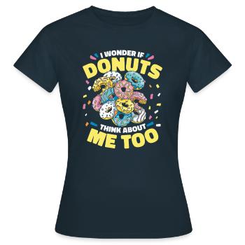 Donut Donuts Candy Bagel - T-shirt Femme - marine - Devant - AI Model Female 172 dark (172cm)