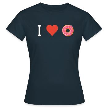 Donut Donuts Candy Bagel - T-shirt Femme - marine - Devant - AI Model Female 172 dark (172cm)