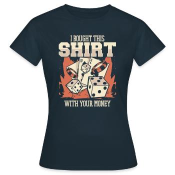 Poker Casino Texas Hold'em Poker Players - Women's T-Shirt - navy - Front - AI Model Female 172 dark (172cm)
