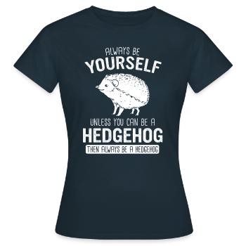 Hérisson Épineux Animal Hérisson - T-shirt Femme - marine - Devant - AI Model Female 172 dark (172cm)