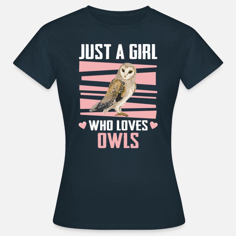 Eule Vogel Tier Eulen - Frauen T-Shirt - Navy