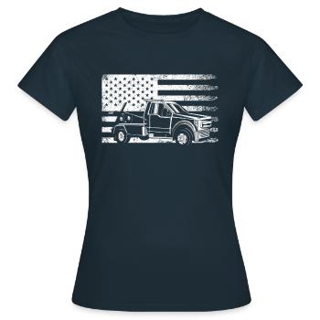 Abschleppwagen Truck Abschlepper - Frauen T-Shirt - Navy - Vorne - AI Model Female 172 dark (172cm)