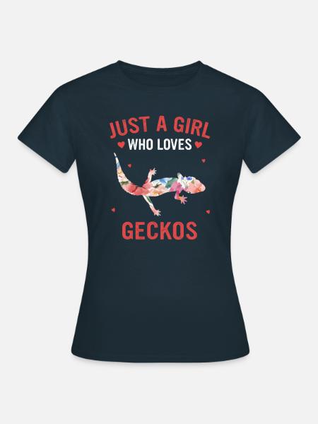 Gecko Geckos Echse - Frauen T-Shirt - Navy