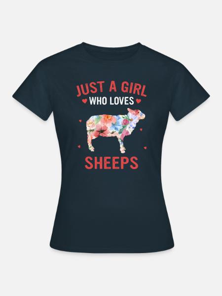 Schaf Schafe Bauer Lamm Landwirt - Frauen T-Shirt - Navy