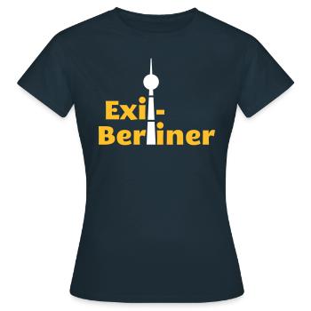 Berlin - Berlin exil - T-shirt Femme - marine - Devant - AI Model Female 172 dark (172cm)