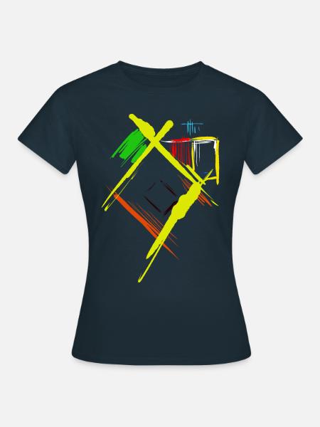 Abstrakte Kunst - Frauen T-Shirt - Navy