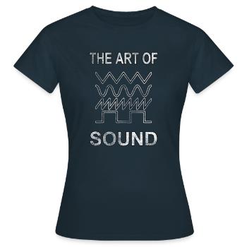 Klangkunst, Synths Wellenformen Techno analoge Musik - Frauen T-Shirt - Navy - Vorne - AI Model Female 172 dark (172cm)
