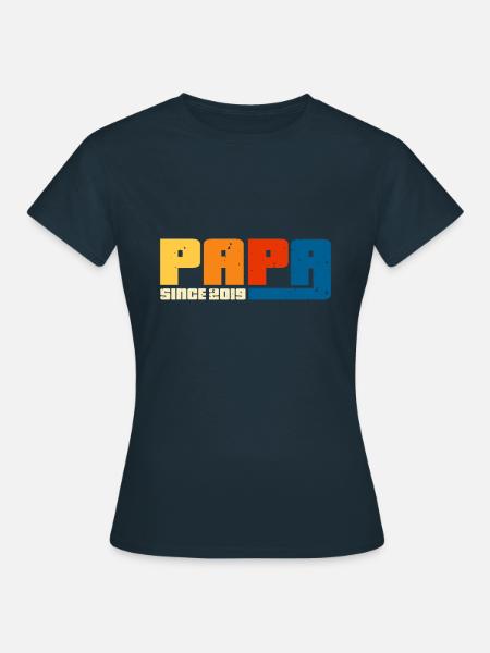 Papa seit 2019 - Frauen T-Shirt - Navy