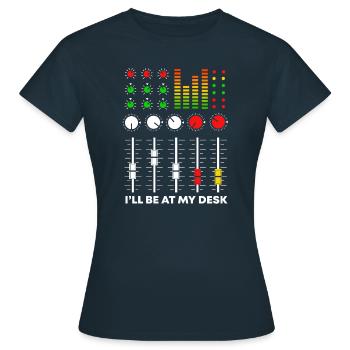 Mischpult-Pult - Frauen T-Shirt - Navy - Vorne - AI Model Female 172 dark (172cm)