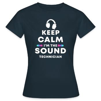 Tontechniker - Frauen T-Shirt - Navy - Vorne - AI Model Female 172 dark (172cm)