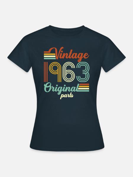 Vintage 1963 Original - Frauen T-Shirt - Navy