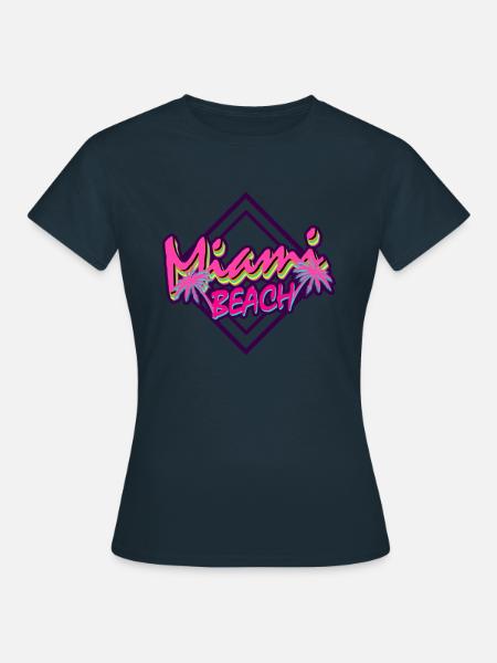 Miami Beach - Frauen T-Shirt - Navy
