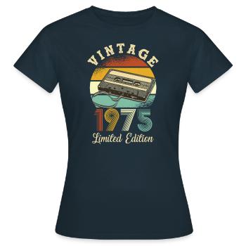 Millésime 1975 - T-shirt Femme - marine - Devant - AI Model Female 172 dark (172cm)