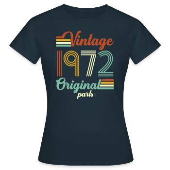 Vintage 1972 original - Women's T-Shirt - navy - Front - AI Model Female 172 dark (172cm)