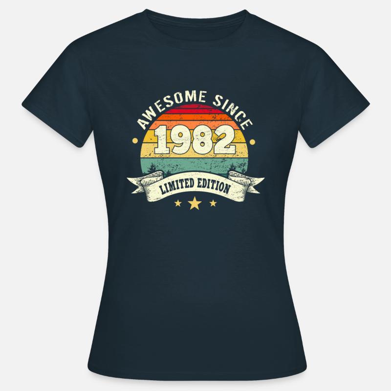 Awesome Since 1982 - Women's T-Shirt - navy