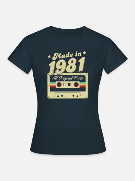 Made in 1981 - Dame-T-shirt - marineblå