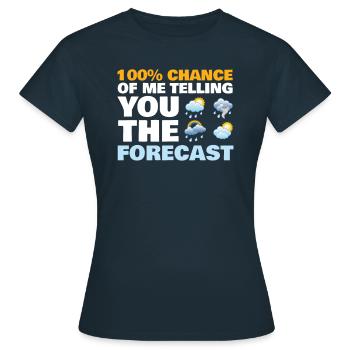 100% de chance que je vous dise la prédiction pour - T-shirt Femme - marine - Devant - AI Model Female 172 dark (172cm)