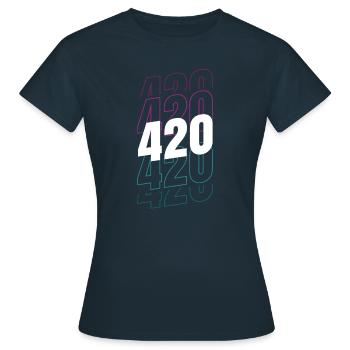 Lustiges 420-design Für Computerfreaks - Frauen T-Shirt - Navy - Vorne - AI Model Female 172 dark (172cm)