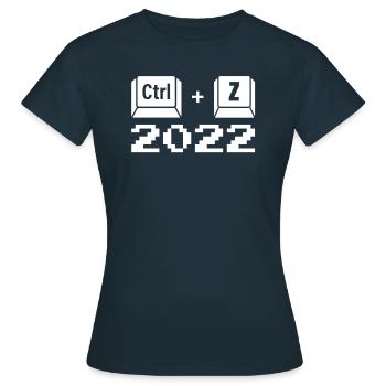 Ctrl + Z 2022 pour les ventilateurs d’ordinateur - T-shirt Femme - marine - Devant - AI Model Female 172 dark (172cm)