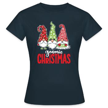 Gnomie Chritsmas pour Gnomie Fan - T-shirt Femme - marine - Devant - AI Model Female 172 dark (172cm)