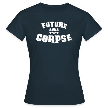 Un futur cadavre pour un fan gothique - T-shirt Femme - marine - Devant - AI Model Female 172 dark (172cm)
