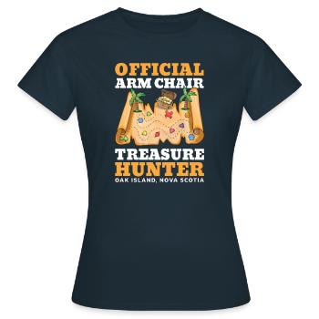 Offizieller Sessel-schatzsucher - Frauen T-Shirt - Navy - Vorne - AI Model Female 172 dark (172cm)