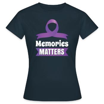 Memories are important - Women's T-Shirt - navy - Front - AI Model Female 172 dark (172cm)