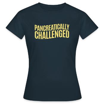 Le pancréas menacé pour les supporters - T-shirt Femme - marine - Devant - AI Model Female 172 dark (172cm)