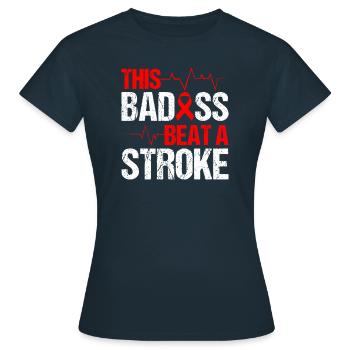 Ce dur à cuire a battu un coup - T-shirt Femme - marine - Devant - AI Model Female 172 dark (172cm)