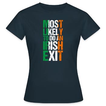 Am Wahrscheinlichsten Ist Eine Kühne Aussage Zum - Frauen T-Shirt - Navy - Vorne - AI Model Female 172 dark (172cm)