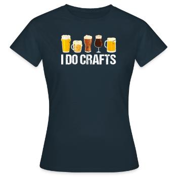 Ich Mache Kunsthandwerk - Frauen T-Shirt - Navy - Vorne - AI Model Female 172 dark (172cm)
