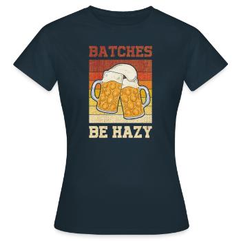 Batches are cloudy - Women's T-Shirt - navy - Front - AI Model Female 172 dark (172cm)