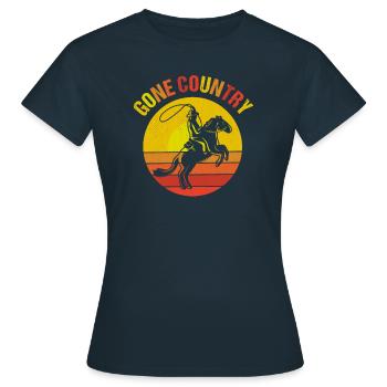 Terre disparue - T-shirt Femme - marine - Devant - AI Model Female 172 dark (172cm)