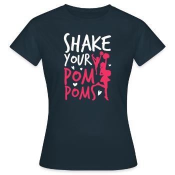 Secouez vos pompons - T-shirt Femme - marine - Devant - AI Model Female 172 dark (172cm)